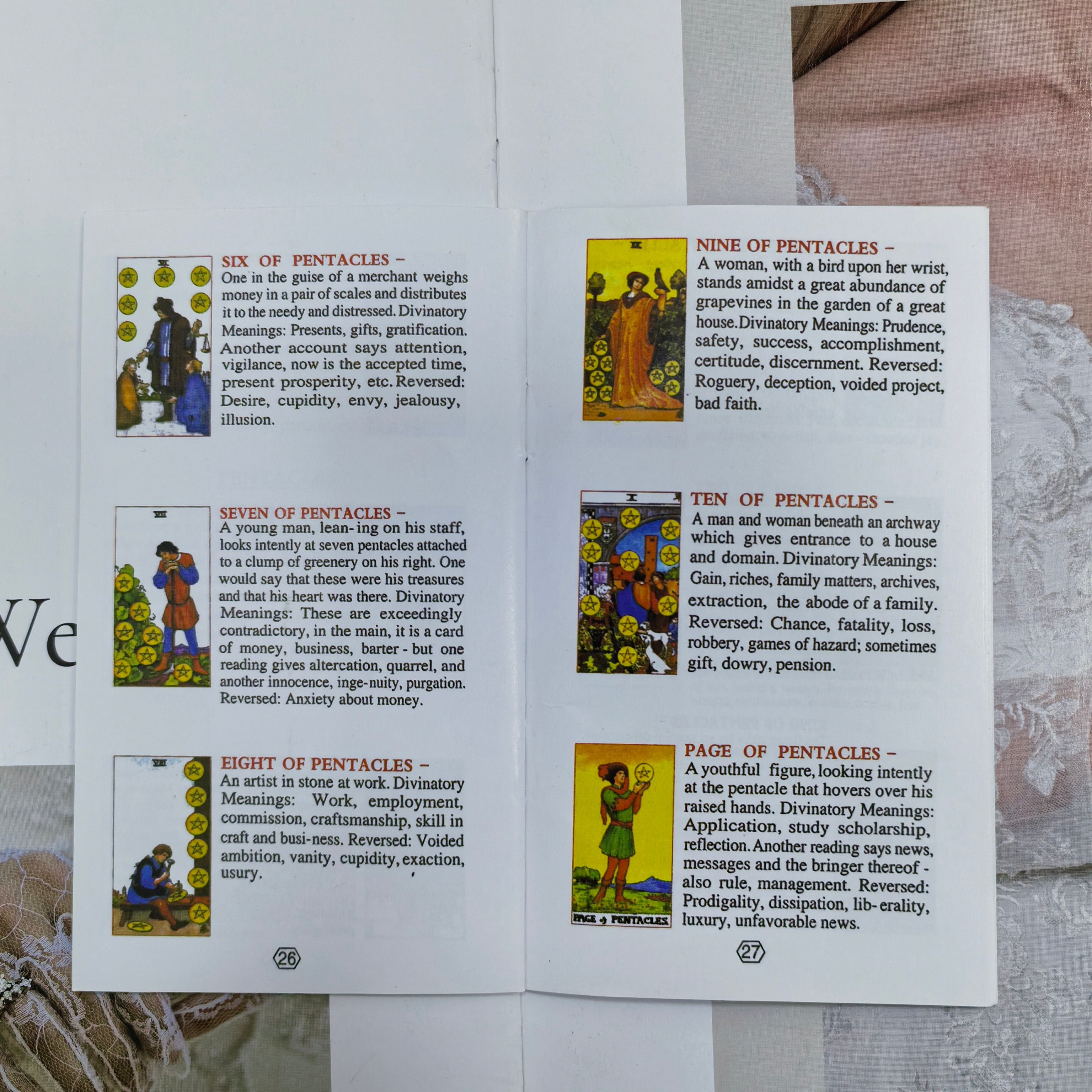 Classic  Waite 13*7cm 78 Pcs Tarot Cards for Beginners - Waterproof PET Plastic with Gold Foil