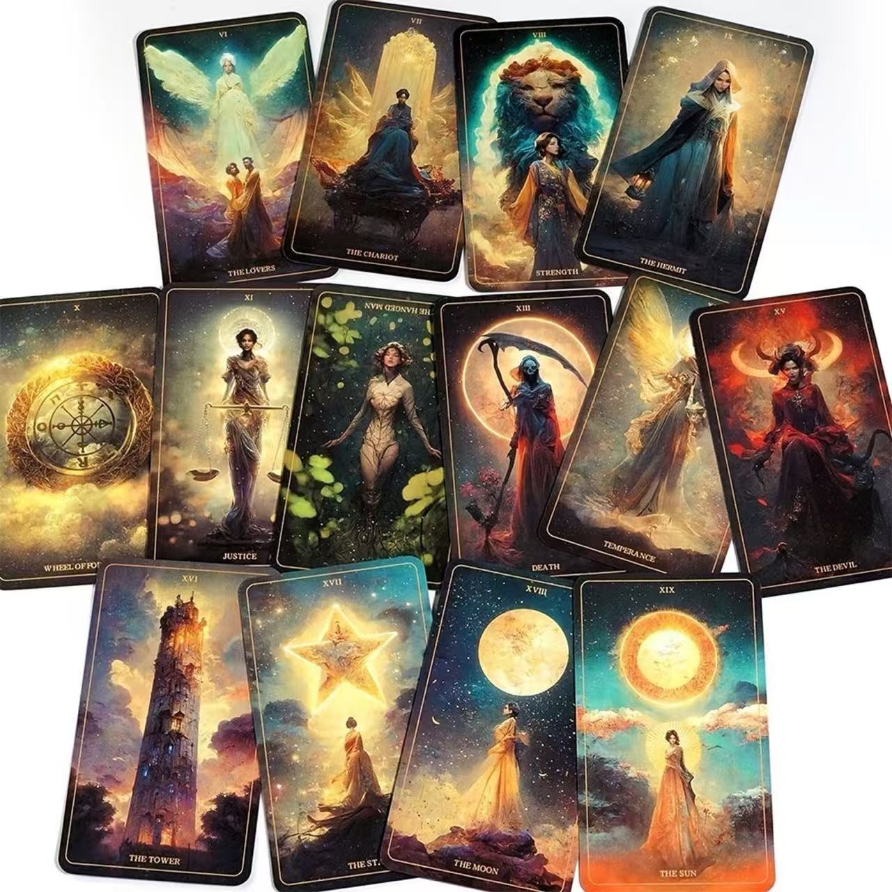 Waite Tarot Card Deck (78 Cards): Aesthetic Starry Sky Tarot, Oracle Cards, Party & Tabletop Game Cards