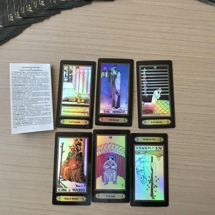 Rider -Waite Tarot card deck 11.5*6.9cm Laser craft, waterproof, dustproof and wear-resistant
