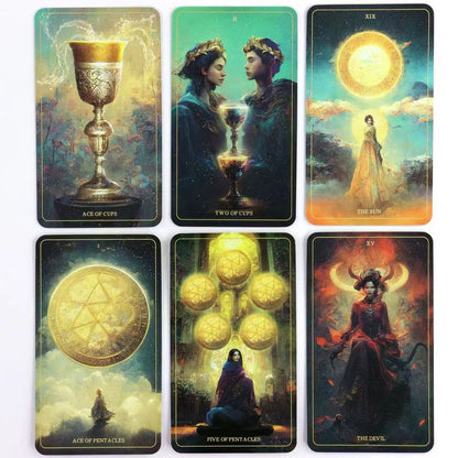 Waite Tarot Card Deck (78 Cards): Aesthetic Starry Sky Tarot, Oracle Cards, Party & Tabletop Game Cards